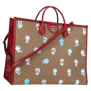 Gucci Doraemon Tote Printed Mini GG Coated Canvas