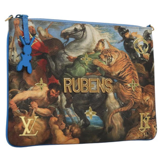 Louis Vuitton Pochette Clutch Limited Edition Jeff Koons Rubens Print Canvas