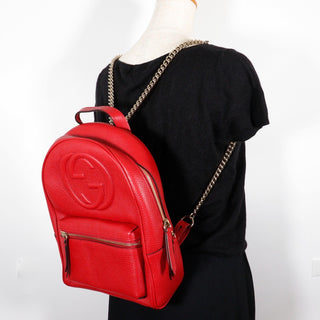 Gucci Soho Chain Backpack Leather