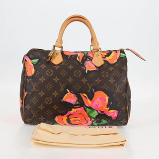 Louis Vuitton Speedy Handbag Limited Edition Monogram Roses