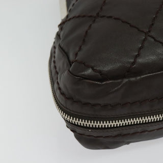 Chanel Expandable Zip Around Frame Bag Quilted Leather