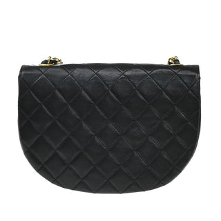 Chanel Vintage Half Moon Flap Bag Quilted lambskin