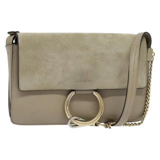 Chloe Faye Shoulder Bag Leather and Suede