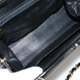 Chanel Vintage Chain Frame Bag Quilted Patent