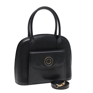 Celine Circle Logo Handbag Leather