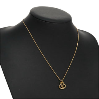 Christian Dior CD Pendant Necklace Metal