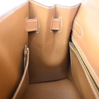 Hermes Kelly Handbag Light Chamonix with Gold Hardware