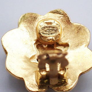 Chanel Vintage Flower Clip-On Earrings Metal