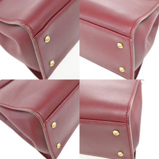 Gucci Belt Buckle Top Handle Bag Leather