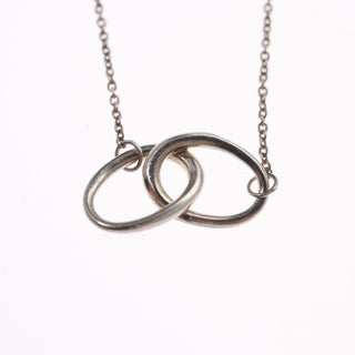 Tiffany & Co. Elsa Peretti Double Loop Pendant Necklace Silver 925