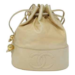 Chanel Vintage CC Drawstring Bucket Bag Lambskin