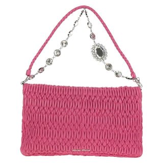 Miu Miu Crystal Clutch Matelasse Leather
