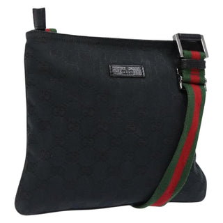 Gucci Web Strap Zip Messenger Bag GG Canvas