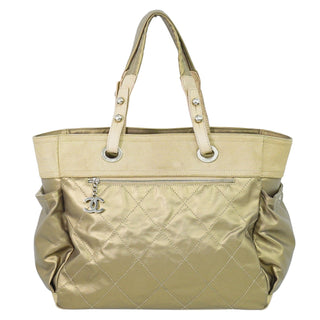 Chanel Biarritz Pocket Tote Quilted Coated Canvas