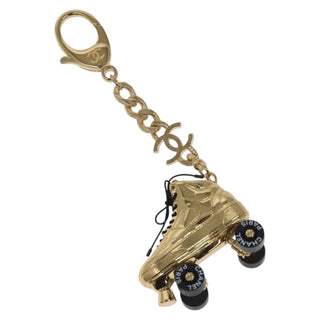 Chanel Vintage CC Bag Charm Metal with Leather