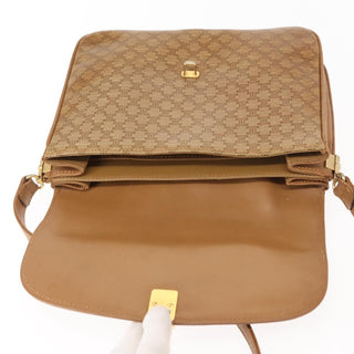 Celine Vintage Macadam Shoulder Bag Canvas and Leather