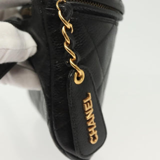 Chanel Zip Around Belt Bag Quilted Caviar