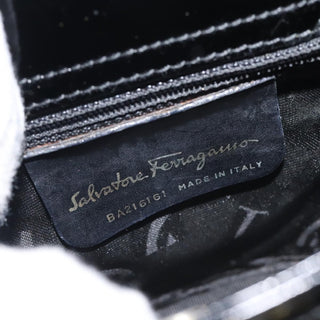 Salvatore Ferragamo Vara Bow Top Handle Bucket Bag Patent Leather