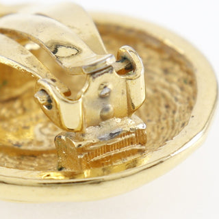 Chanel Vintage Round CC Clip-On Earrings Metal