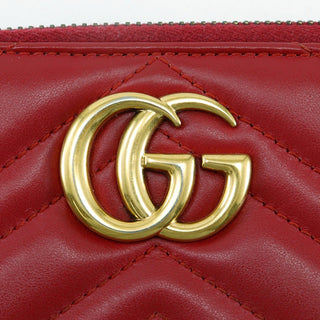 Gucci GG Marmont Zip Around Wallet Matelasse Leather