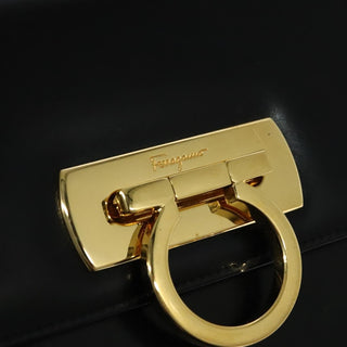 Salvatore Ferragamo Gancini Convertible Top Handle Bag Leather