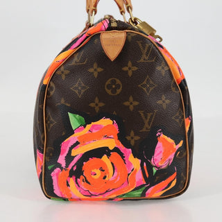 Louis Vuitton Speedy Handbag Limited Edition Monogram Roses