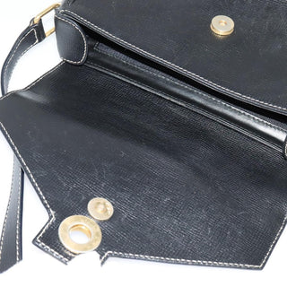 Celine Vintage Circle Logo Crossbody Bag Leather