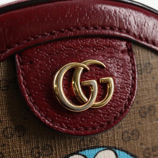Gucci Doraemon Round Shoulder Bag Printed Mini GG Coated Canvas