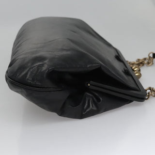 Chanel Kisslock Chain Frame Shoulder Bag Glazed Calfskin