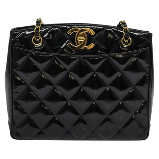 Chanel Vintage Chain Tote Quilted Patent