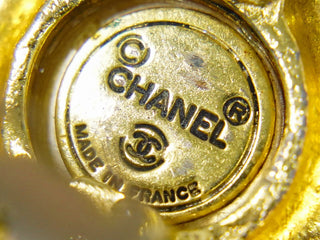 Chanel CC Hoop Clip-On Earrings Crystal Embellished Metal