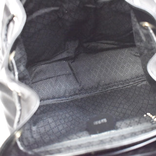 Gucci Vintage Bamboo Backpack Nylon and Patent Leather