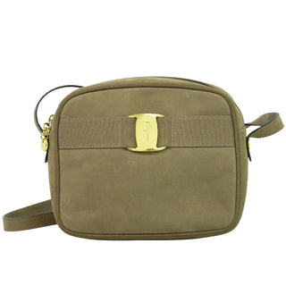 Salvatore Ferragamo Vara Bow camera Shoulder Bag Suede