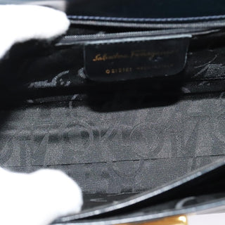 Salvatore Ferragamo Gancini Convertible Top Handle Bag Leather