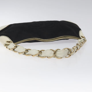 Chanel Vintage Olsen CC Chain Shoulder Bag Canvas and Leather