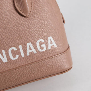 Balenciaga Logo Ville Bag Leather