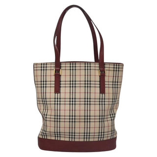 Burberry Nova Check Tote Canvas and Leather