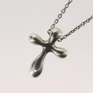 Tiffany & Co. Elsa Peretti Cross Pendant Necklace Sterling Silver