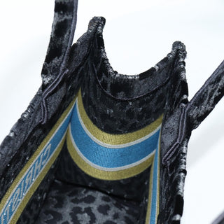 Christian Dior Book Tote Mizza Embroidered Canvas and Velvet