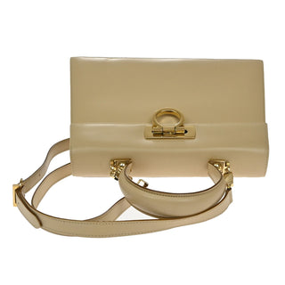 Salvatore Ferragamo Convertible Top Handle Bag Leather