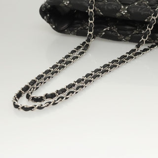 Chanel Tweed on Stitch Zip Tote Quilted Nylon