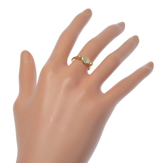 Tiffany & Co. Elsa Peretti Bean Ring 18K Yellow Gold with Diamonds