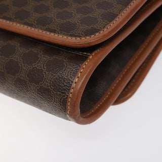 Celine Vintage Macadam Shoulder Bag Canvas and Leather