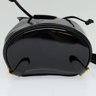 Salvatore Ferragamo Gancini Flap Drawstring Backpack Patent leather