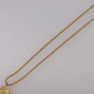 Christian Dior CD Pendant Necklace Metal and Crystals