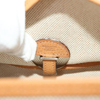 Hermes Colorado Handbag Leather and Toile