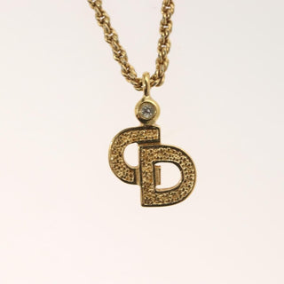 Christian Dior CD Pendant Necklace Gold-plated