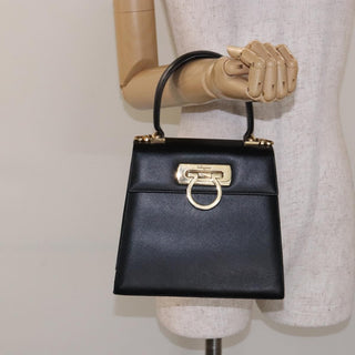Salvatore Ferragamo Gancini Convertible Top Handle Bag Leather