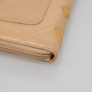 Chanel Cambon Zip Around Organizer Wallet Quilted Lambskin