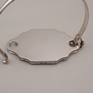 Chanel CC Logo Mirror Bangle Bracelet Metal and Plastic